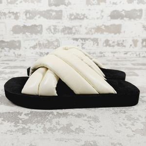 New PROENZA SCHOULER Off-White Criss-Cross Float Padded Leather Sandals W254